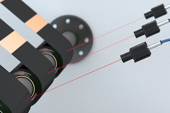 Monitoring the coil unwinding of battery film with laser distance sensor