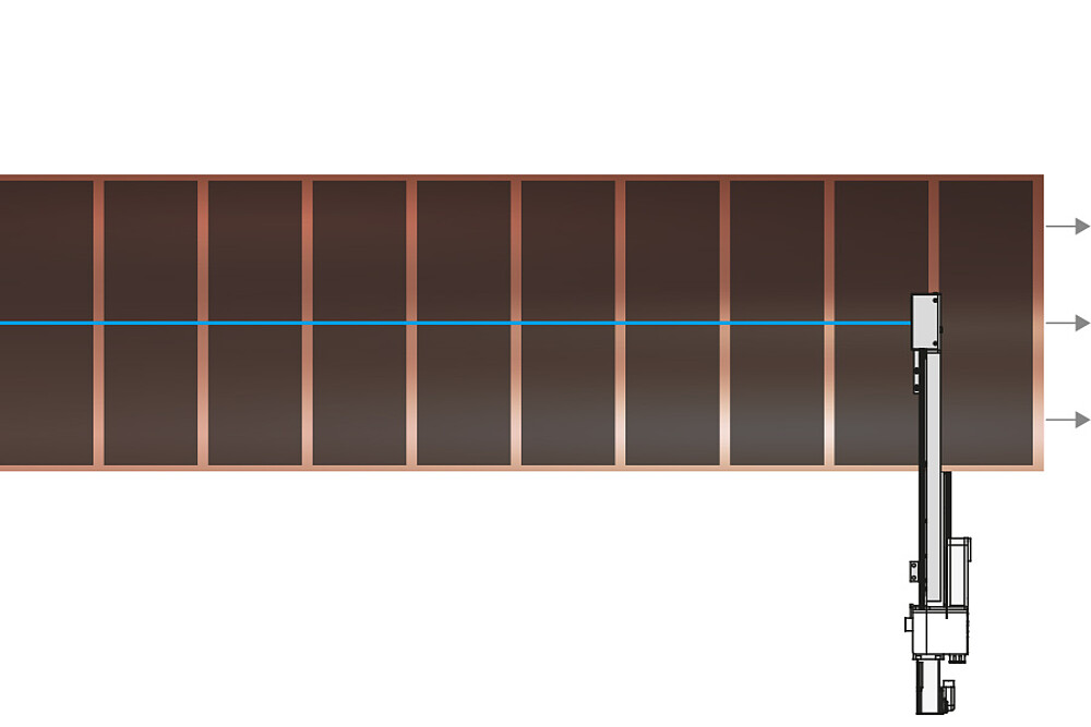 Fixed-track center thickness measurement