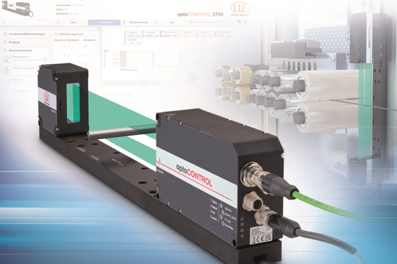 optocontrol 2700-40 pictured measuring a bar rod