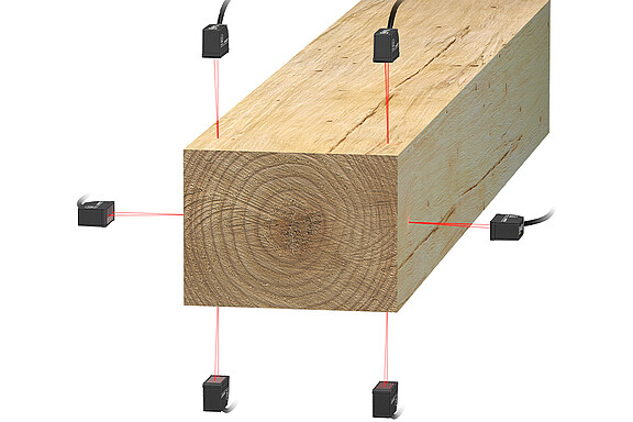 Thickness or width measurement of beams