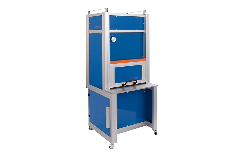 Instrument for testing single lenses and filters