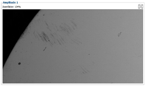 Image showing amplitude of the captured surface