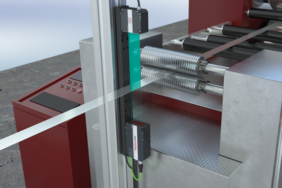 graphical representation of sensor in strip slitting line