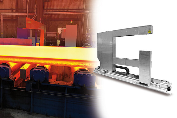 Thickness measurement in the hot rolling mill with C-frame system